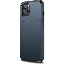 ZHKJ Shop iPhone 12 / 12 Pro Koyu Mavi İçin Kart Yuvası Kılıfı (Yurt Dışından)