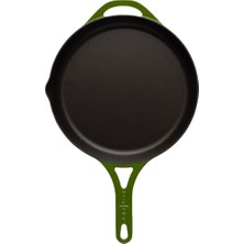 POT ART Yeşil Düz Döküm Tava 28 cm
