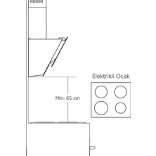Simfer 9613 60 cm Siyah Eğik Cam Davlumbaz (Dokunmatik+Led Lamba)