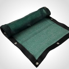 Filexus %55'lik 3m Enli Gölgelik-Bahçe Çit Filesi-Premium Siyah Şeritli Halkalı - Yeşil