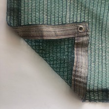 %40'lık 3m Enli Gölgelik-Bahçe Çit Filesi-Şeritli Halkalı - Yeşil