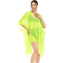 Saria Moda Saria Mood Kadın Neon Yeşil Pareo