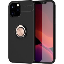 Zshskj iPhone 12 Pro Max Için 360 Derece Dönebilen Halkalı Tpu Telefon Kılıfı - Siyah/gül Altın (Yurt Dışından)