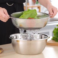 Maelove Yavalta Süzgeci Mutfak Elek Paslanmaz Çelik Makarna Gıda Örgü 31.5 cm F 31.5 cm (Yurt Dışından)