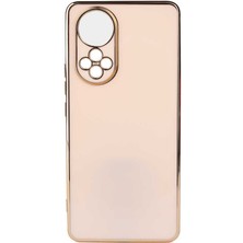 Gpack Huawei Nova 9 Kılıf Bark Parlak Silikon Renkli Kenarları Rose Bronz