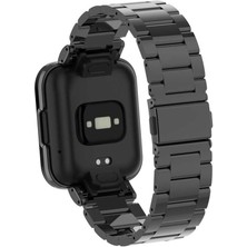 Case 4U Xiaomi Redmi Watch / Mi Watch Lite Metal Katlamalı Kordon Kayış KRD-60 Siyah