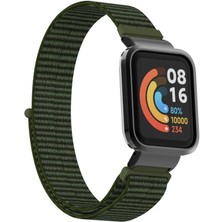 Case 4U Xiaomi Redmi Watch / Mi Watch Lite Hasır Kordon Kayış KRD-61 NO8 Koyu Yeşil