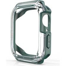 Case 4U Apple Watch Seri 40mm Sert PC + Silikon Kasa Koruyucu Gard 08 Koyu Yeşil