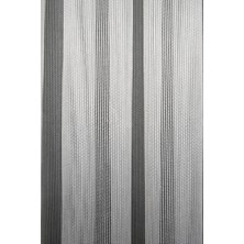 Evdepo Home Çizgili Kullanıma Hazır Ekstraforlu Pilesiz Tül Perde Tek Kanat - Ekru 280 x 260 cm