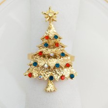 Sunnimix Alaşım Peçete  Tutucu Düğün Partisi Yemek Masası Dekor Noel Ağacı Altın. (Yurt Dışından)