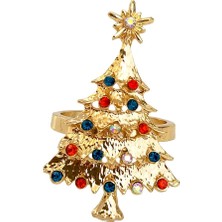 Sunnimix Alaşım Peçete  Tutucu Düğün Partisi Yemek Masası Dekor Noel Ağacı Altın. (Yurt Dışından)