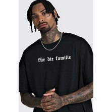 Ayzen Shoes Blackrock Oversize Für Di Familie Baskılı Bisiklet Yaka  T-Shirt