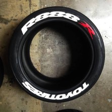 Kom Toyo Tires R888R Beyaz Kalıcı Lastik Yazısı Toyo Tires R888R Sticker 4 Kit