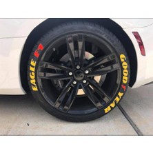 Kom Good Year Eagle F1 Sarı Kalıcı Lastik Yazısı Good Year Eagle F1 Sticker 8 Kit Büyük Boy