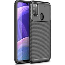 Kvy Samsung Galaxy M21 Karbon Görünüm Negro Silikon Kılıf