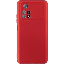 Case Street Casestreet Xiaomi Poco X4 Pro 5g Kılıf Mat Lüx Kamera Korumalı Premier Mat Silikon Kırmızı