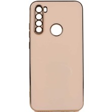 Case Street Casestreet Xiaomi Redmi Note 8 Kılıf Bark Parlak Silikon Renkli Kenarları Rose Bronz