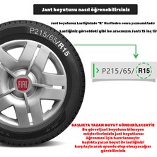 PackGar Fiat Egea 14 Inç Uyumlu Jant Kapağı Amblemli Gri 4'lü Takım 103