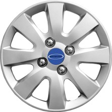 PackGar Ford Escort 15 Inç Jant Kapağı Amblemli Gri 4'lü Takım 127