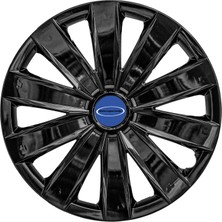 PackGar Ford S Max 16 Inç Jant Kapağı Amblemli Piano Black 4 Adet 1 Takım 213