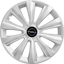 PackGar Opel Astra H 16 Inç Uyumlu Jant Kapağı Amblemli Gri 4 Adet 1 Takım 143