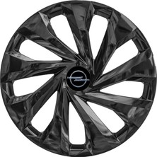 Opel Corsa E 15 Inç Uyumlu Jant Kapağı Amblemli Piano Black 4'lü Takım 217