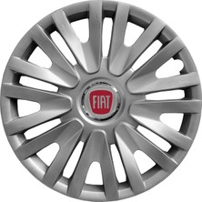 Fiat Punto 15 Inç Jant Kapağı Amblemli Gri 4 Adet 1 Takım 124
