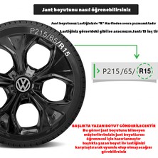 Volkswagen Polo 13 Inç Jant Kapağı Amblemli Piano Black 4 Adet 1 Takım 210