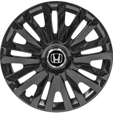 PackGar Honda Civic 13 Inç Jant Kapağı Amblemli Piano Black 4'lü Takım 207