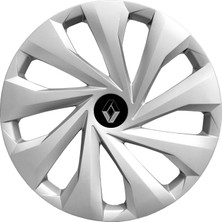 PackGar Renault Clio 2 14 Inç Jant Kapağı Amblemli Gri 4 Adet 1 Takım 129