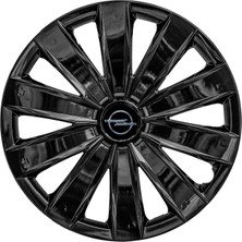 PackGar Opel Astra H 16 Inç Jant Kapağı Amblemli Piano Black 4'lü Set 213