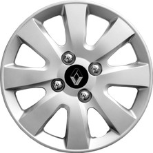 PackGar Renault Clio 14 Inç Jant Kapağı Amblemli Gri 4 Adet 1 Takım 137