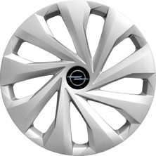 PackGar Opel Astra H 15 Inç Jant Kapağı Amblemli Gri 4'lü Takım 130