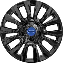 Ford Sierra 15 Inç Jant Kapağı Amblemli Piano Black 4'lü Set 206