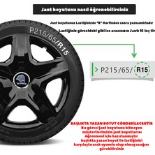 PackGar Skoda 16 Inç Jant Kapağı Amblemli Piano Black 4'lü Set 203