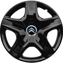 PackGar Citroen Zx 15 Inç Jant Kapağı Amblemli Piano Black 4'lü Set 202