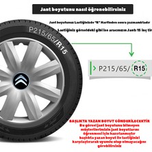 PackGar Citroen Zx 13 Inç Jant Kapağı Amblemli Gri 4'lü Takım 115