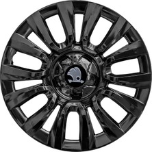 PackGar Skoda Oktavia 15 Inç Uyumlu Jant Kapağı Amblemli Piano Black 4'lü Takım 206