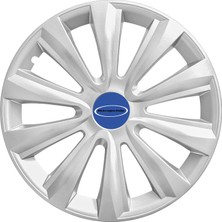 PackGar Ford Fiesta 16 Inç Jant Kapağı Amblemli Gri 4'lü Takım 143