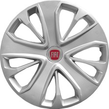 PackGar Fiat Egea 15 Inç Uyumlu Jant Kapağı Amblemli Gri 4 Adet 1 Takım 138