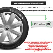 PackGar Renault Clio 2 14 Inç Uyumlu Jant Kapağı Amblemli Gri 4'lü Takım 116