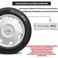 PackGar Opel Corsa B 14 Inç Jant Kapağı Amblemli Gri 4'lü Takım 158