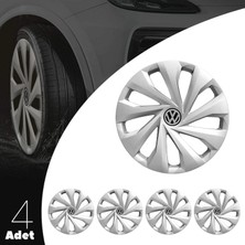 PackGar Volkswagen Sharan 14 Inç Uyumlu Jant Kapağı Amblemli Gri 4'lü Takım 129