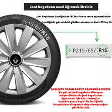 Renault Megane Iv 16 Inç Jant Kapağı Amblemli Gri 4'lü Set 132