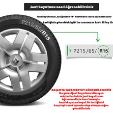 PackGar Renault Kangoo 14 Inç Uyumlu Jant Kapağı Amblemli Gri 4'lü Takım 103