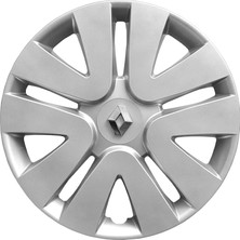 PackGar Renault Megane 2 15 Inç Jant Kapağı Amblemli Gri 4'lü Set 106