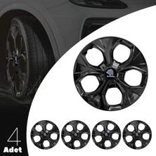 PackGar Skoda Forman 13 Inç Jant Kapağı Amblemli Piano Black 4'lü Takım 210