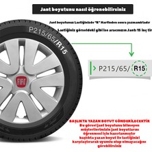 PackGar Fiat 13 Inç Uyumlu Jant Kapağı Amblemli Gri 4'lü Takım 104