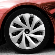 Renault Megane Iıı 15 Inç Uyumlu Jant Kapağı Amblemli Gri 4 Adet 1 Takım 130