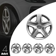 PackGar Volkswagen Golf 14 Inç Uyumlu Jant Kapağı Amblemli Gri 4 Adet 1 Takım 118